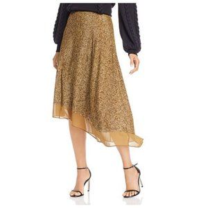 Joie Marsie Asymmetric Matte Sequin Midi Skirt Sz 8 NWT
